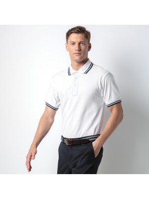 Plain Tipped collar polo shirt Kustom Kit 185 GSM